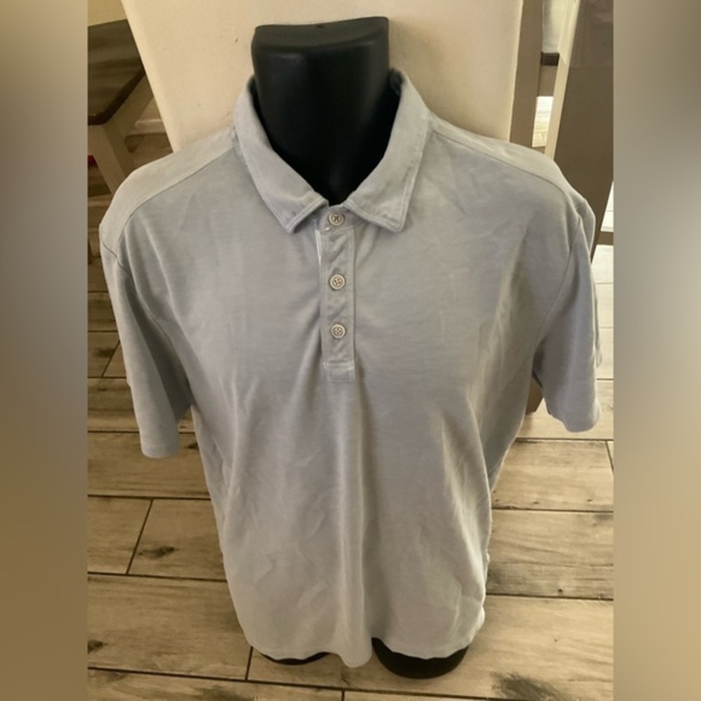 Men’s used grey sand stone Tommy Bahama polo shirt size XL